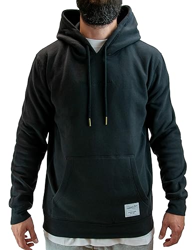 Mitchell & Ness Essentials Hoodie Branded, Black/Black, L von Mitchell & Ness