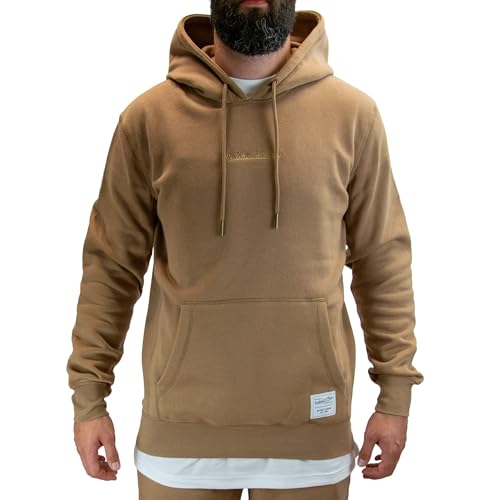 Mitchell & Ness Essentials Hoodie Branded, Tan, L von Mitchell & Ness