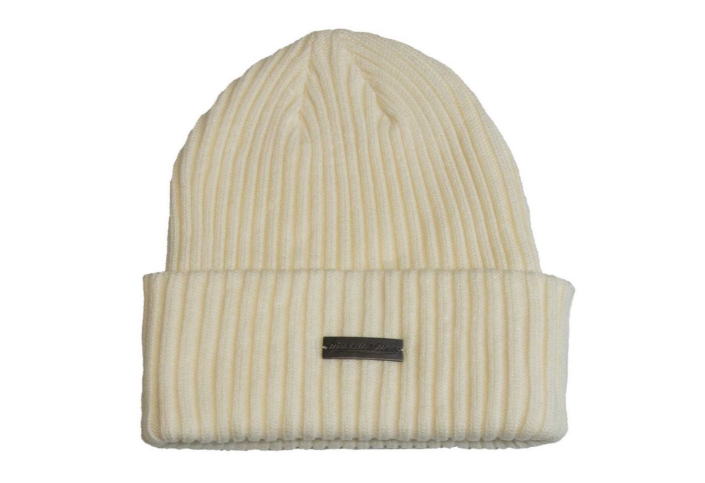 Mitchell & Ness Fleecemütze Cuff Knit METAL LOGO offwhite von Mitchell & Ness