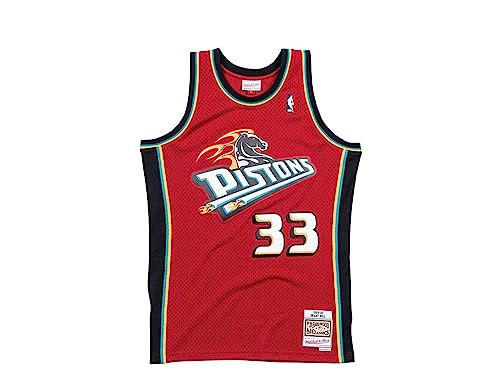 Mitchell & Ness Grant Hill #33 Detroit Pistons 1999-00 Swingman NBA Trikot Rot von Mitchell & Ness