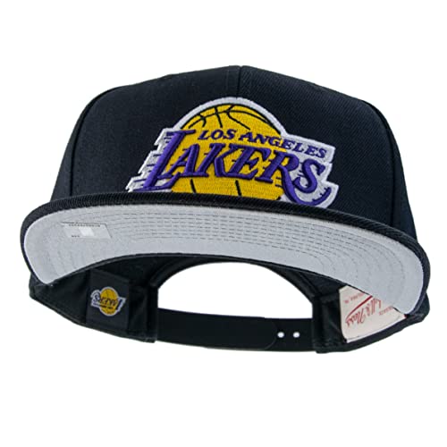 Mitchell & Ness HWC Wool Solid Snapback - Los Angeles Lakers, Black von Mitchell & Ness