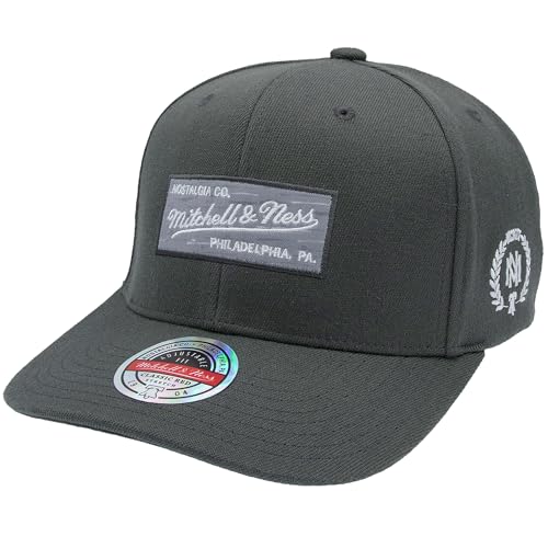 Mitchell & Ness Heather Box Logo Classic Red Snapback - OB, Charcoal von Mitchell & Ness
