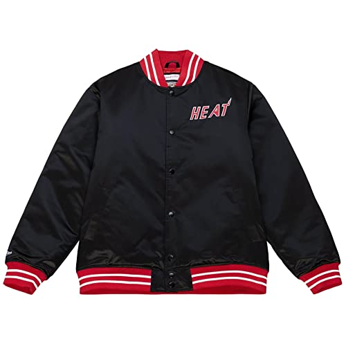 Mitchell & Ness Heavyweight Satin Jacket - Miami Heat, M von Mitchell & Ness