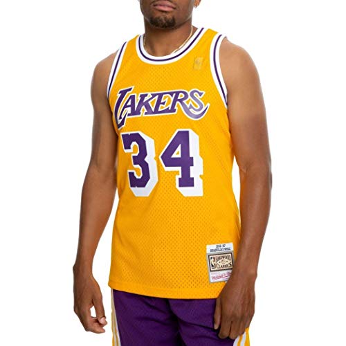 Mitchell & Ness Herren Los Angeles Lakers Bluse, Light Gold, M EU von Mitchell & Ness