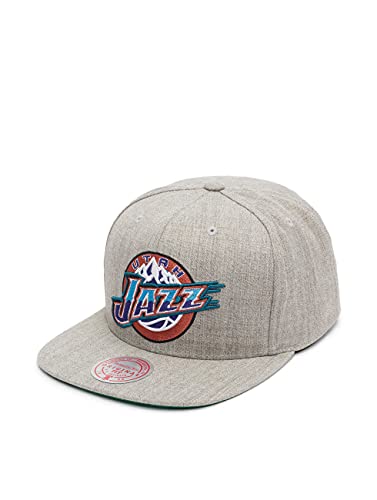 Mitchell & Ness Herren Snapback Caps Team Heather HWC Utah Jazz grau Verstellbar von Mitchell & Ness