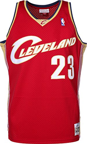 Mitchell & Ness LeBron James #23 Cleveland Cavaliers 2003-04 Swingman NBA Trikot Rot, L von Mitchell & Ness
