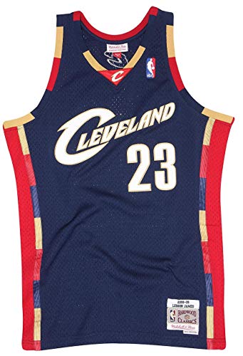 Mitchell & Ness Lebron James #23 Cleveland Cavaliers 2008-09 Swingman NBA Trikot Navy, M von Mitchell & Ness