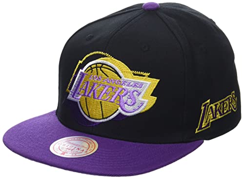 Mitchell & Ness Logo Blur Snapback Cap Los Angeles Lakers Black/Purple von Mitchell & Ness