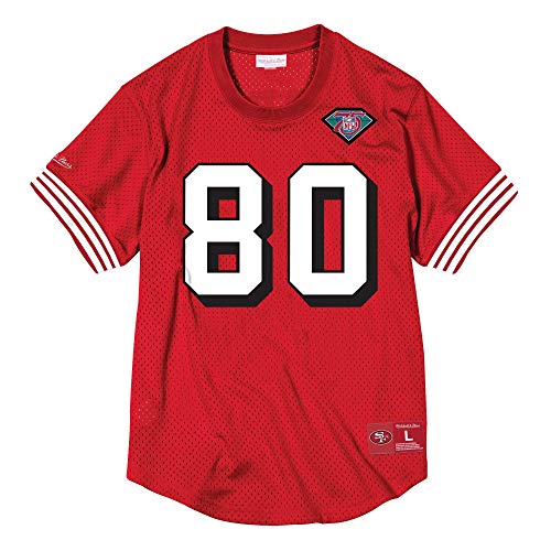 Mitchell & Ness M&N NFL Mesh N&N Crew Neck (S.F. 49ers, J. Rice - Red, XXL) von Mitchell & Ness