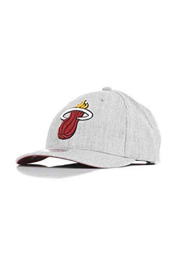 Mitchell & Ness Miami Heat Heather Gray Red Line Solid Flex Snapback Cap von Mitchell & Ness