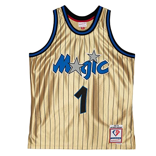 Mitchell & Ness NBA 75th Anniversary Swingman Jersey - #1 A. Hardway - Orlando Magic, Gold, L von Mitchell & Ness