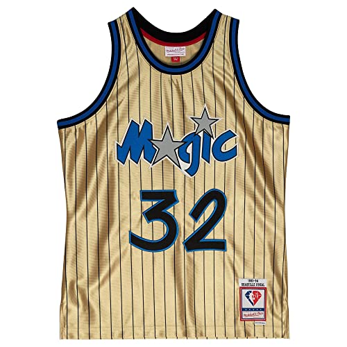 Mitchell & Ness NBA 75th Anniversary Swingman Jersey - #32 S. O'Neal - Orlando Magic, Gold, M von Mitchell & Ness