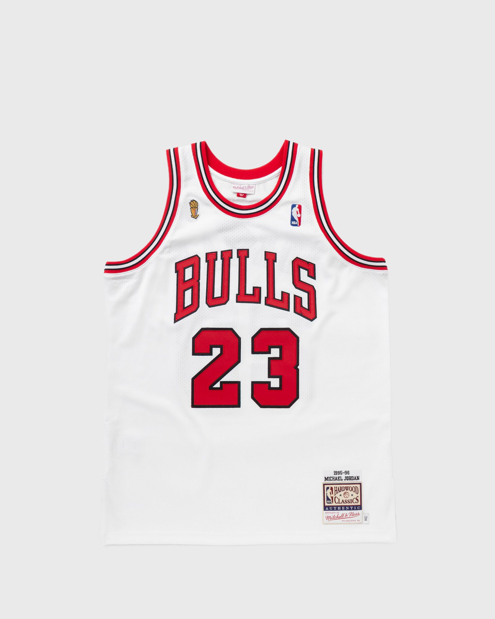 Mitchell & Ness NBA Authentic Jersey Chicago Bulls 1995-96 Michael Jordan #23 men Jerseys white in Größe:M von Mitchell & Ness