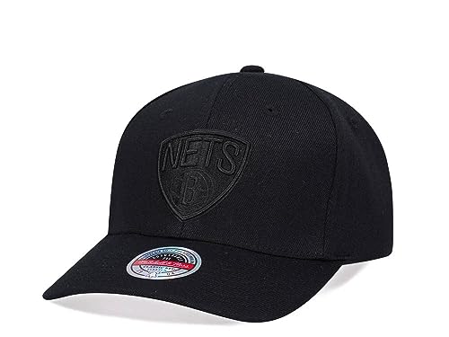 Mitchell & Ness NBA Black/Black Logo Snapback Cap Brooklyn Nets von Mitchell & Ness