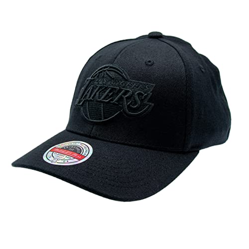 Mitchell & Ness NBA Blk/Blk Logo Classic Red - Los Angeles Lakers, Black von Mitchell & Ness