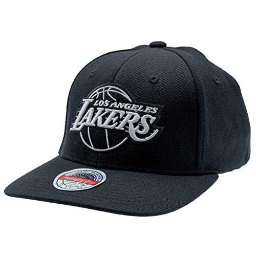 Mitchell & Ness NBA Blk & Wht Logo Classic Red Snapback - Los Angeles Lakers, Black von Mitchell & Ness