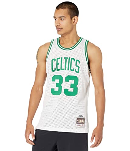 Mitchell & Ness NBA Boston Celtics 1985-86 Swingman 2.0 Larry Bird Trikot Herren weiß/grün, XL von Mitchell & Ness