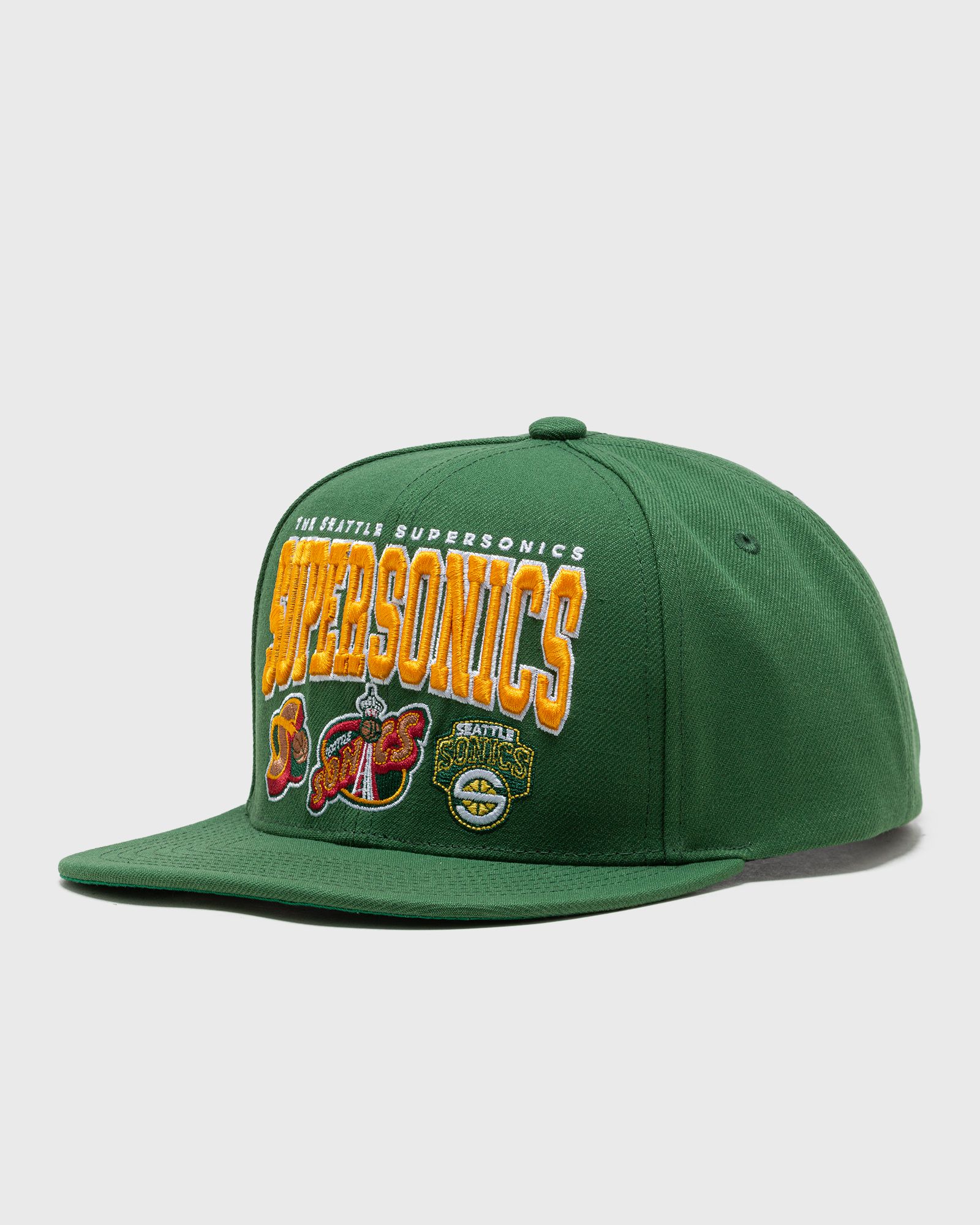 Mitchell & Ness NBA CHAMP STACK SNAPBACK HWC SEATTLE SUPERSONICS men Caps green|yellow in Größe:ONE SIZE von Mitchell & Ness