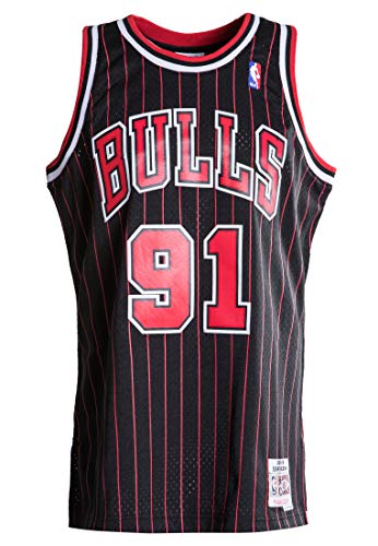 Mitchell & Ness NBA Chicago Bulls Dennis Rodman Trikot Herren schwarz/rot, L von Mitchell & Ness
