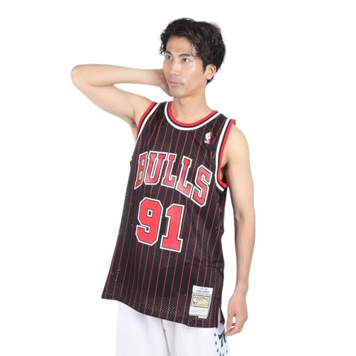 Mitchell & Ness NBA Chicago Bulls Dennis Rodman Trikot Herren schwarz/rot, M von Mitchell & Ness