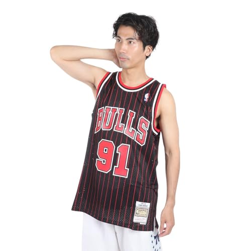 Mitchell & Ness NBA Chicago Bulls Dennis Rodman Trikot Herren schwarz/rot, S von Mitchell & Ness