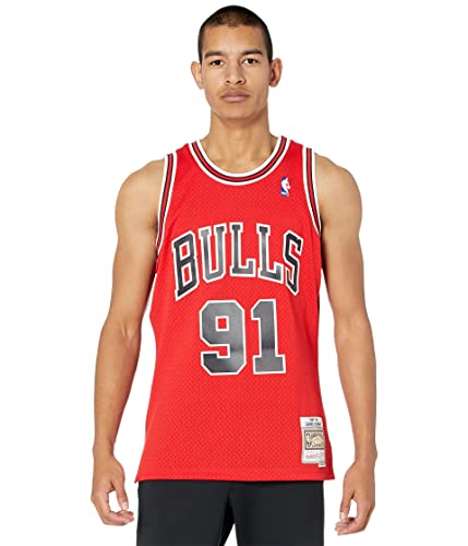 Mitchell & Ness NBA Chicago Bulls Swingman Dennis Rodman Trikot Herren rot/schwarz, M von Mitchell & Ness