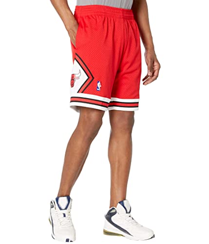 Mitchell & Ness NBA Chicago Bulls Swingman Shorts Herren rot/weiß, L von Mitchell & Ness