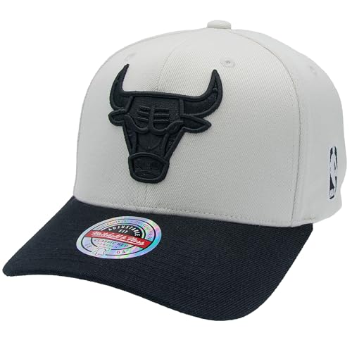 Mitchell & Ness NBA Cool Grey Pop Visor Classic Red Snapback - Chicago Bulls, verstellbar, Herren, Frauen, Kinder, Unisex, Frühling, Sommer, Herbst, Winter von Mitchell & Ness