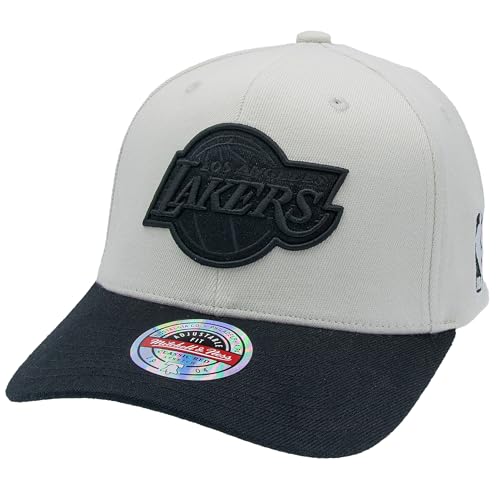 Mitchell & Ness NBA Cool Grey Pop Visor Classic Red Snapback - Los Angeles Lakers, verstellbar, Herren, Frauen, Kinder, Unisex, Frühling, Sommer, Herbst, Winter von Mitchell & Ness