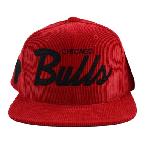 Mitchell & Ness NBA Cord Snapback Cap Chicago Bulls red von Mitchell & Ness