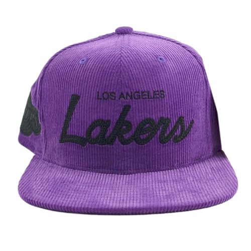 Mitchell & Ness NBA Cord Snapback Cap Los Angeles Lakers Purple von Mitchell & Ness