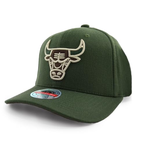 Mitchell & Ness NBA Fashion Classic Red Snapback Cap Chicago Bulls Olive von Mitchell & Ness