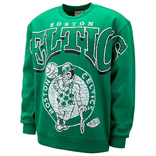 Mitchell & Ness NBA Fashion Fleece Crew - Boston Celtics, L von Mitchell & Ness