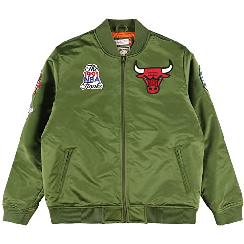 Mitchell & Ness NBA Flight Satin Bomber Jacke - Chicago Bulls, M von Mitchell & Ness