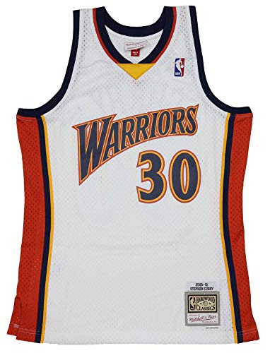 Mitchell & Ness NBA Golden State Warriors Stephen Curry Swingman 2.0 Trikot Herren weiß/blau, M von Mitchell & Ness