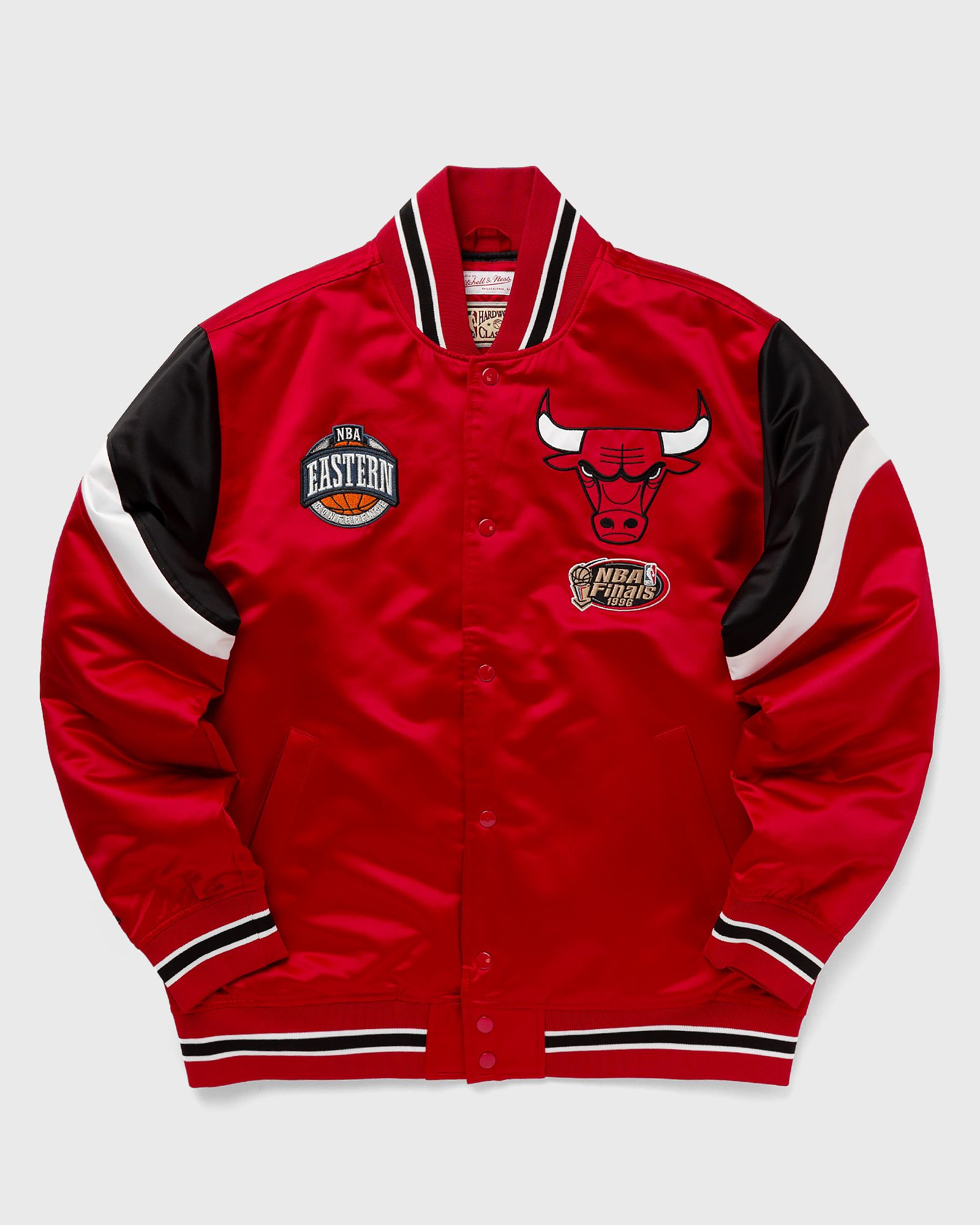 Mitchell & Ness NBA HEAVYWEIGHT SATIN JACKET CHICAGO BULLS men Bomber Jackets|Team Jackets red in Größe:M von Mitchell & Ness