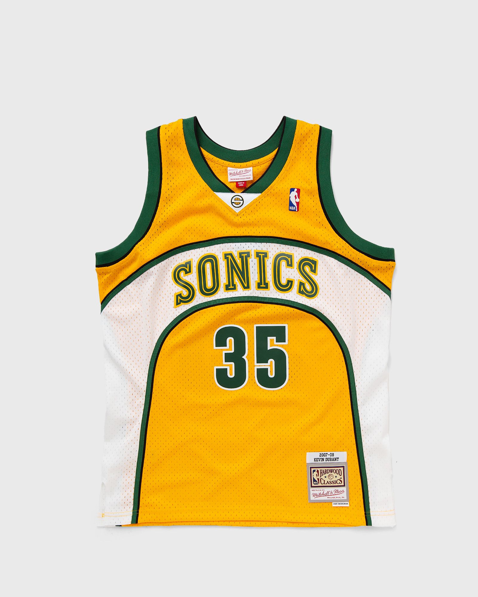 Mitchell & Ness NBA JERSEY SEATTLE SUPERSONICS ALTERNATE 2007-08 KEVIN DURANT #35 men Jerseys yellow in Größe:L von Mitchell & Ness