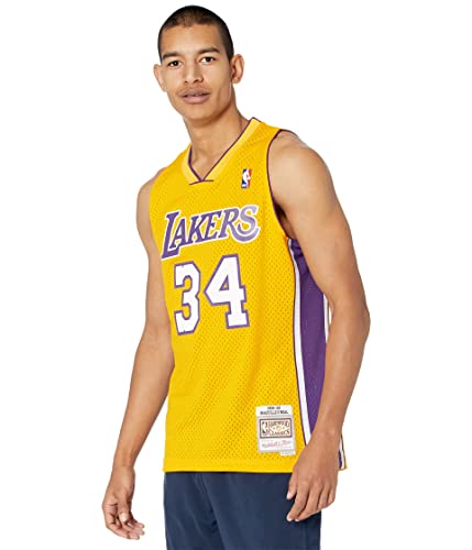 Mitchell & Ness NBA Los Angeles Lakers 1999-00 Shaquille O´Neal Trikot Herren gelb, XL von Mitchell & Ness