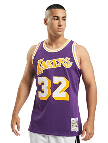 Mitchell & Ness NBA Los Angeles Lakers Swingman 2.0 Magic Johnson Trikot Herren lila/gelb, S von Mitchell & Ness