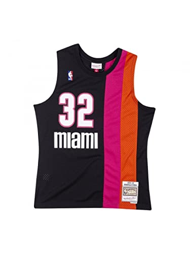 Mitchell & Ness NBA Miami Heat Swingman 2.0 Shaquille O`Neal Trikot Herren schwarz/rot, XXL von Mitchell & Ness