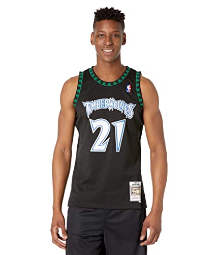 Mitchell & Ness NBA Minnesota Timberwolves Kevin Garnett Trikot Herren schwarz/hellblau, XXL von Mitchell & Ness