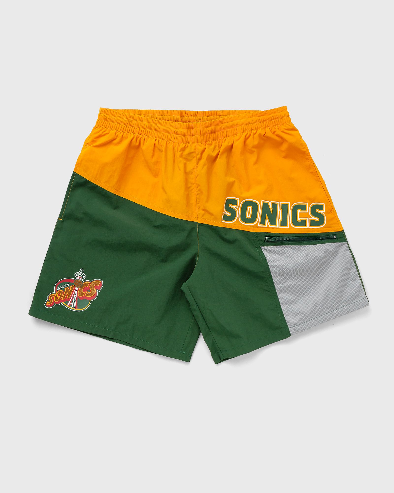 Mitchell & Ness NBA NYLON UTILITY SHORT SEATTLE SUPERSONICS men Sport & Team Shorts green|yellow in Größe:XL von Mitchell & Ness