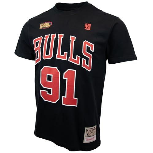 Mitchell & Ness NBA Name & Number T-Shirt - Chicago Bulls, Dennis Rodman, Größe 2XL, Schwarz-Rot, 100% Baumwolle, Herren, Frauen, Kinder, Unisex, Frühling, Sommer, Herbst, Winter Mitchell & Ness NBA Name & Number T-Shirt - Chicago Bulls, Dennis Rodman, Größe 2XL, Schwarz-Rot, 100% Baumwolle, Herren, Frauen, Kinder, Unisex, Frühling, Sommer, Herbst, Winter von Mitchell & Ness
