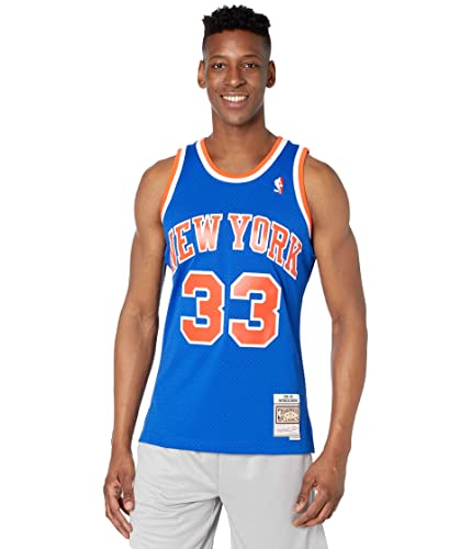 Mitchell & Ness NBA New York Knicks Patrick Ewing Trikot Herren blau/rot, L von Mitchell & Ness