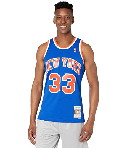Mitchell & Ness NBA New York Knicks Patrick Ewing Trikot Herren blau/rot, M von Mitchell & Ness