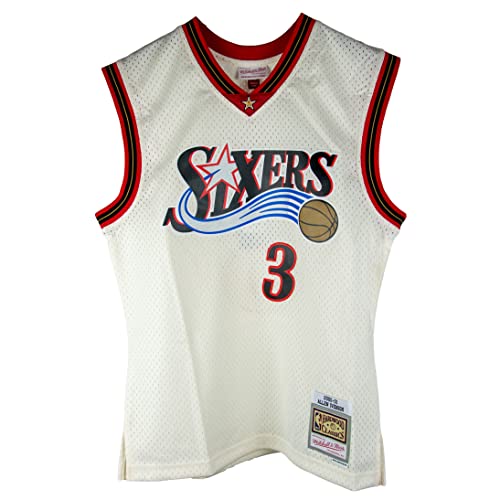 Mitchell & Ness NBA Off White Team Color Swingman Jersey Trikot Philadelphia 76ers - Allen Iverson, M von Mitchell & Ness