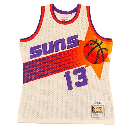 Mitchell & Ness NBA Off White Team Color Swingman Jersey Trikot Phoenix Suns - Steve Nash, XL von Mitchell & Ness