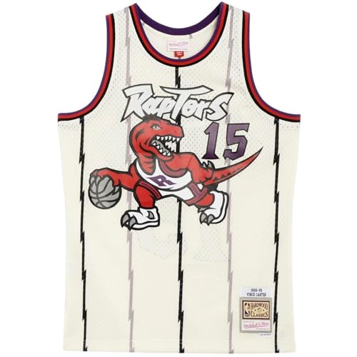 Mitchell & Ness NBA Off White Team Color Swingman Jersey Trikot Toronto Raptors - Vince Carter, XL von Mitchell & Ness