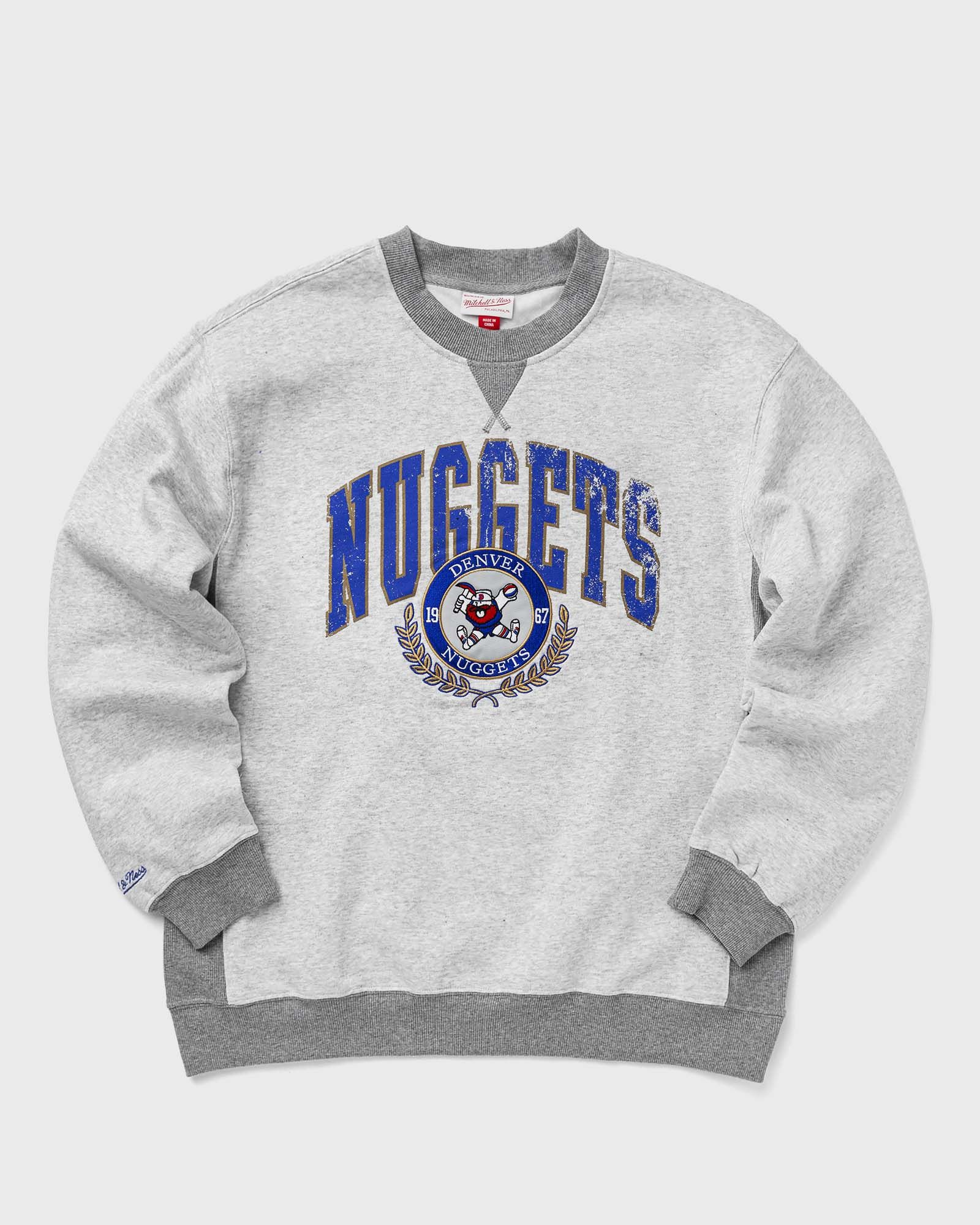 Mitchell & Ness NBA PREMIUM FLEECE CREW VINTAGE LOGO DENVER NUGGETS men Sweatshirts|Team Sweats grey in Größe:L Mitchell & Ness NBA PREMIUM FLEECE CREW VINTAGE LOGO DENVER NUGGETS men Sweatshirts|Team Sweats grey in Größe:L von Mitchell & Ness