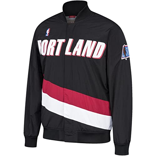 Mitchell & Ness NBA Portland Trail Blazers Authentic Warm Up Jacke Herren schwarz, L von Mitchell & Ness